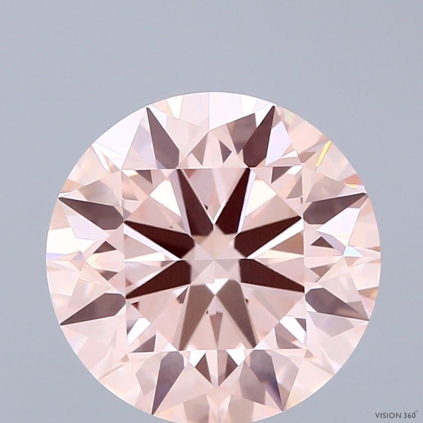 4.50 Ct. Fancy Intense Pink Round Lab Grown Diamond