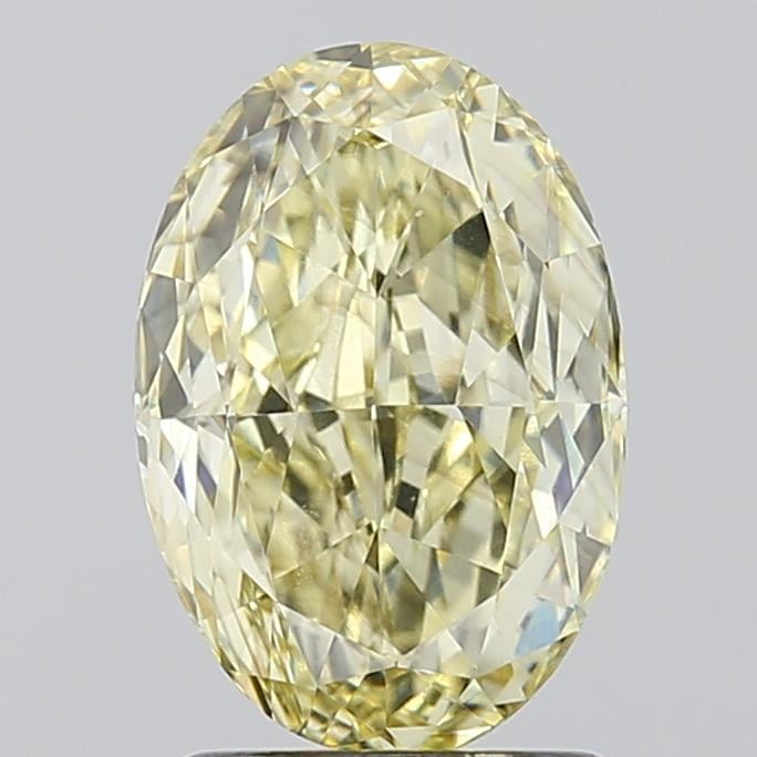 1.96 Ct. Fancy Light Yellow Oval Lab Grown Diamond