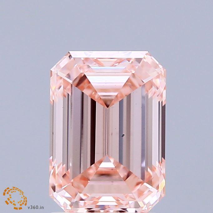 2.07 Ct. Fancy Intense Pink Emerald Lab Grown Diamond