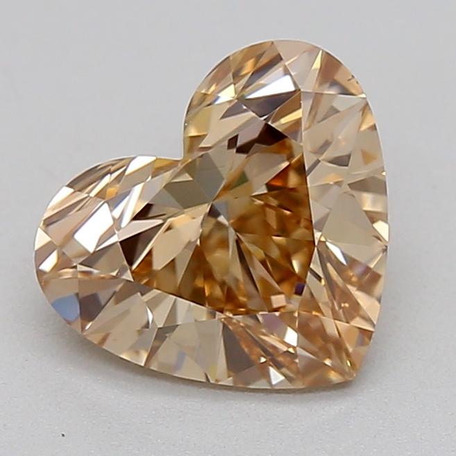 1.00 Ct. Fancy Light Yellow Brown Heart Lab Grown Diamond