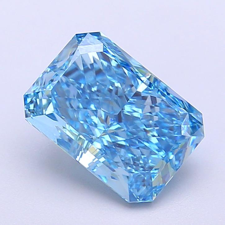 2.37 Ct. Fancy Vivid Blue Radiant Lab Grown Diamond