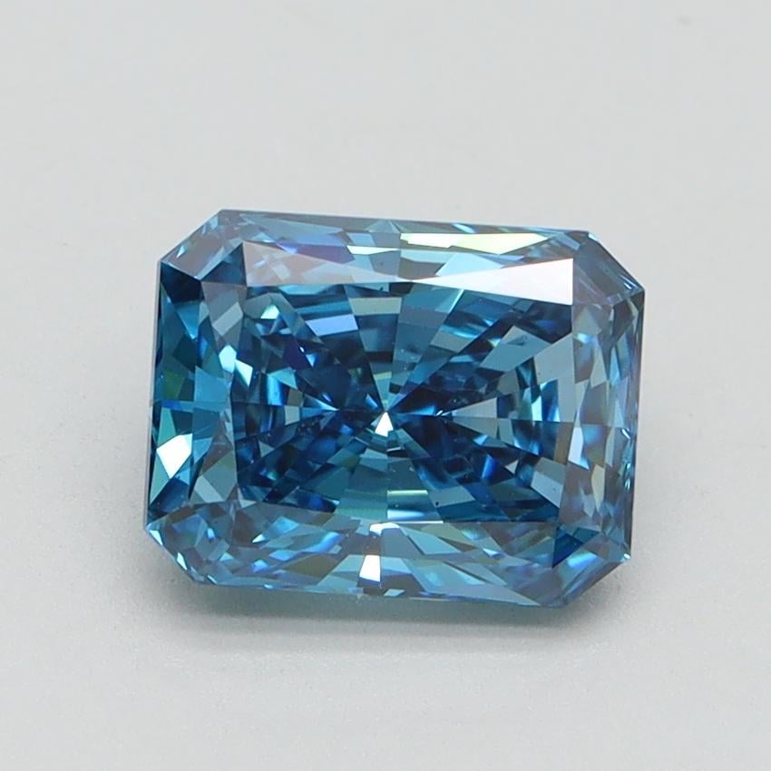 1.62 Ct. Fancy Vivid Blue Radiant Lab Grown Diamond