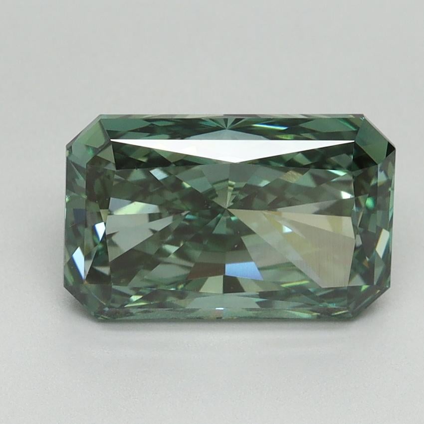 3.16 Ct. Fancy Vivid Pacific Green Radiant Lab Grown Diamond