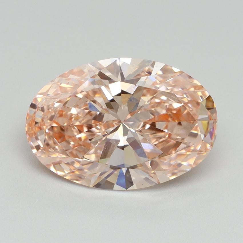 3.99 Ct. Fancy Intense Pink Oval Lab Grown Diamond