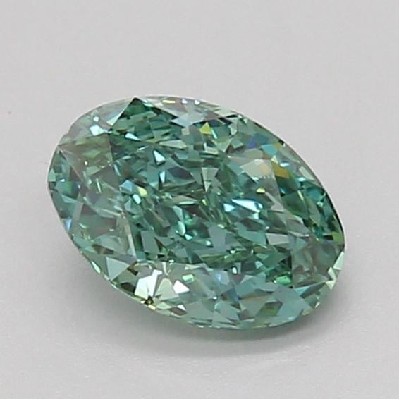 1.02 Ct. Fancy Vivid Green Oval Lab Grown Diamond
