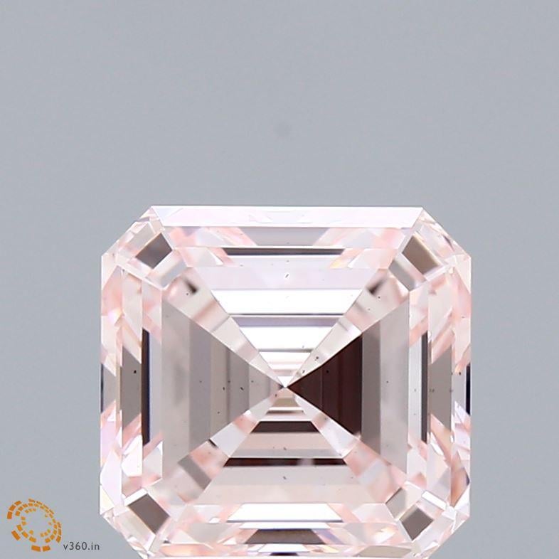 3.03 Ct. Fancy Light  Pink Asscher Lab Grown Diamond