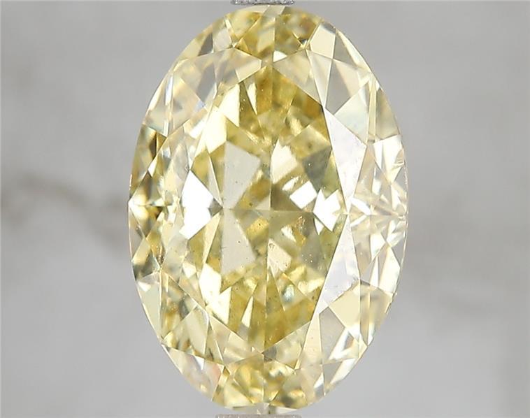 5.05 Ct. Fancy Vivid Yellow Oval Lab Grown Diamond