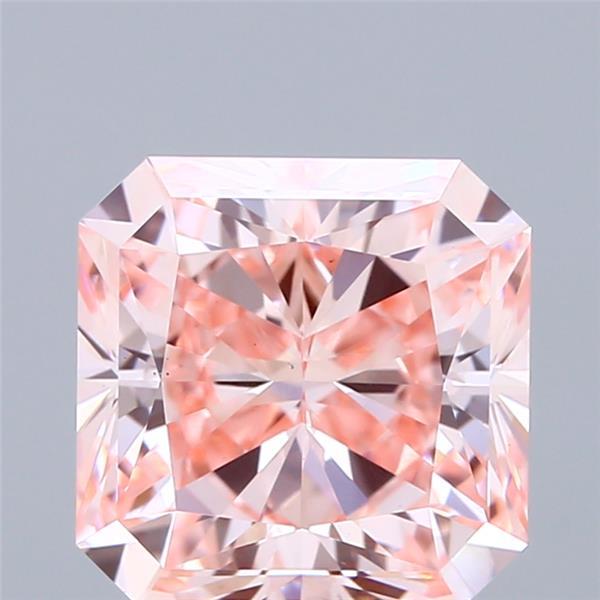 3.44 Ct. Fancy Intense Pink Radiant Lab Grown Diamond