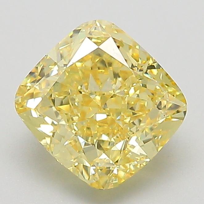 1.87 Ct. Fancy Intense Yellow Cushion Lab Grown Diamond