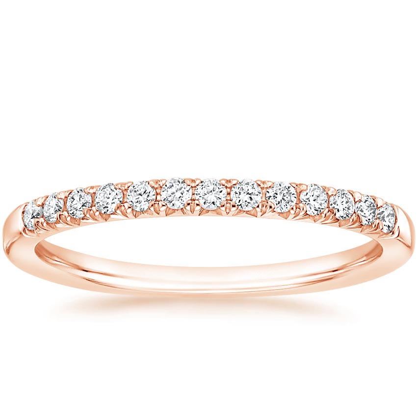 14K Rose Gold Adela Diamond Ring, large top view