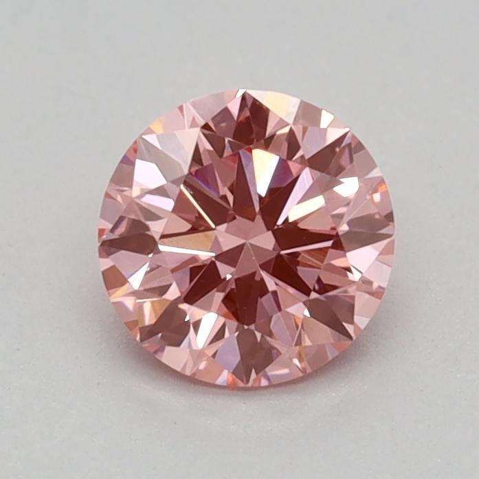 0.37 Ct. Fancy Vivid Pink Round Lab Grown Diamond