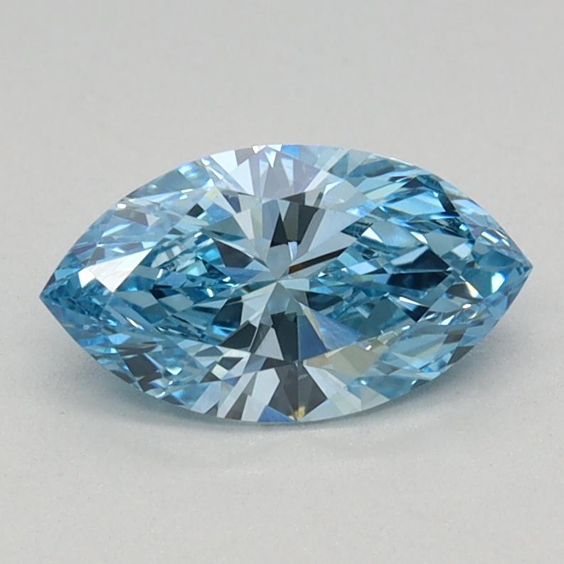 0.63 Ct. Fancy Vivid Blue Marquise Lab Grown Diamond