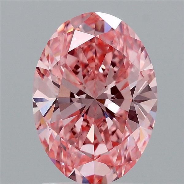 2.03 Ct. Fancy Vivid Pink Oval Lab Grown Diamond
