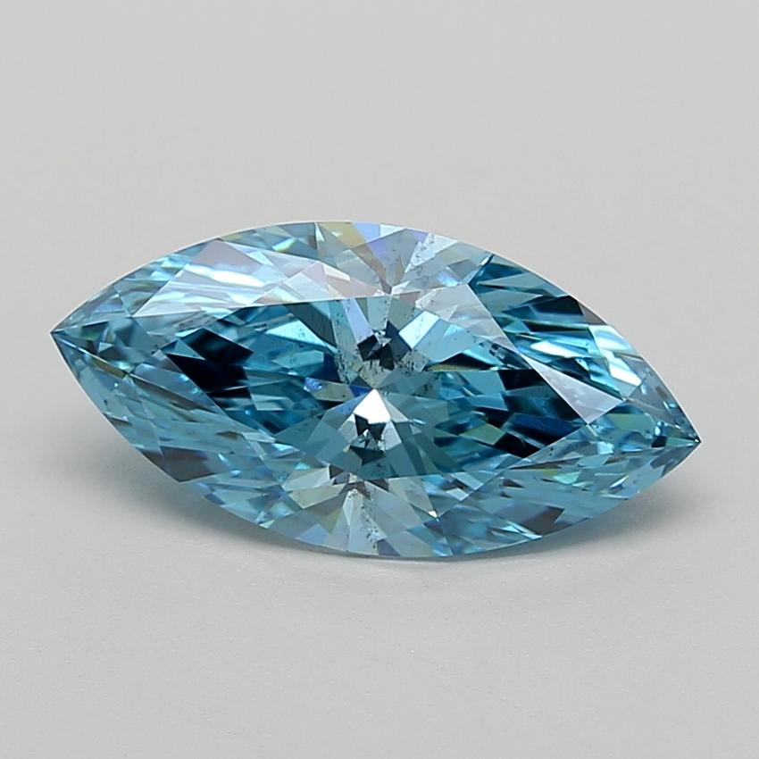 3.06 Ct. Fancy Vivid  Blue Marquise Lab Grown Diamond