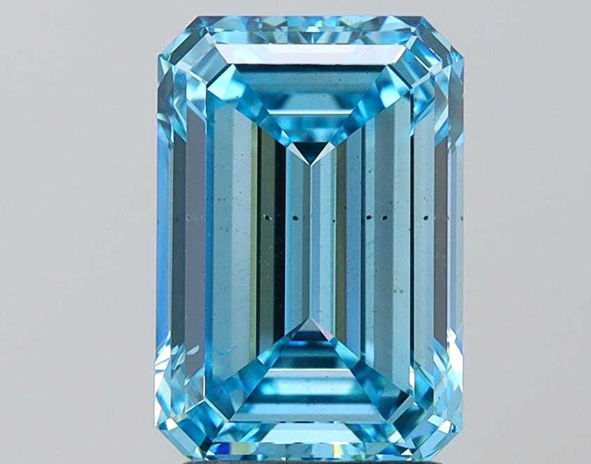 3.00 Ct. Fancy Vivid Blue Emerald Lab Grown Diamond