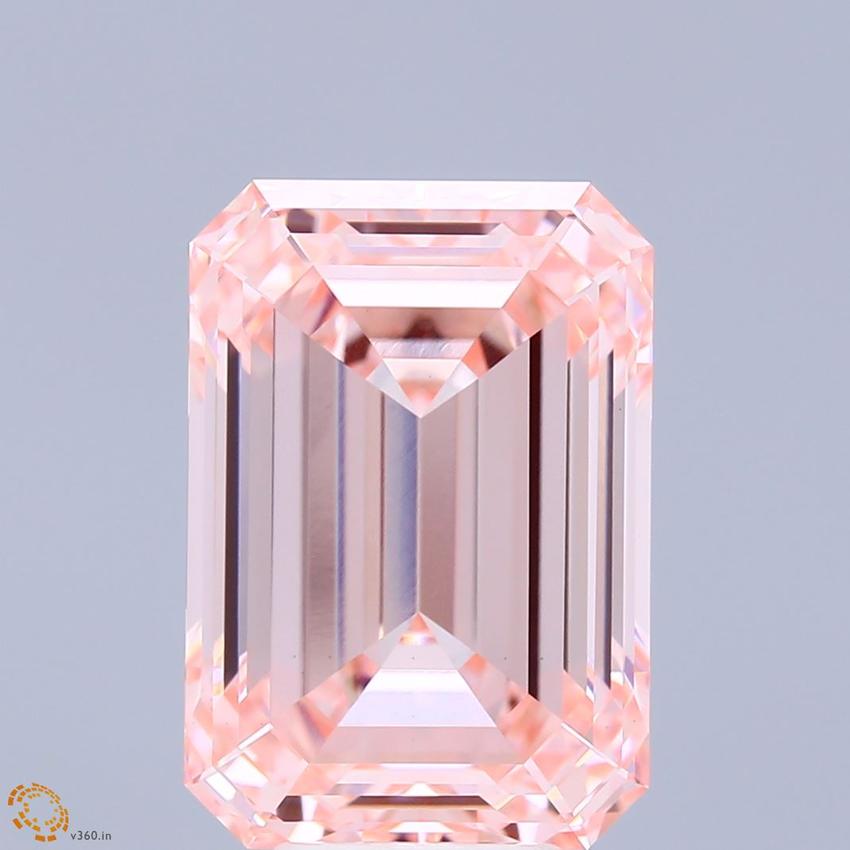 8.12 Ct. Fancy Intense Pink Emerald Lab Grown Diamond