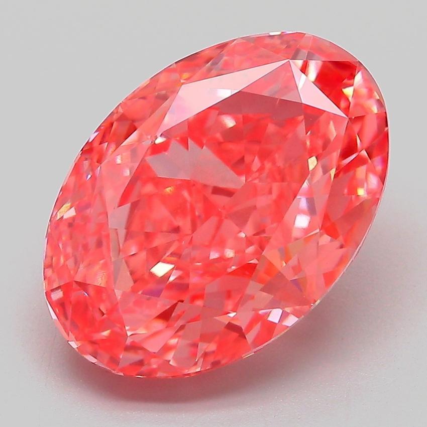 6.55 Ct. Fancy Vivid Pink Oval Lab Grown Diamond