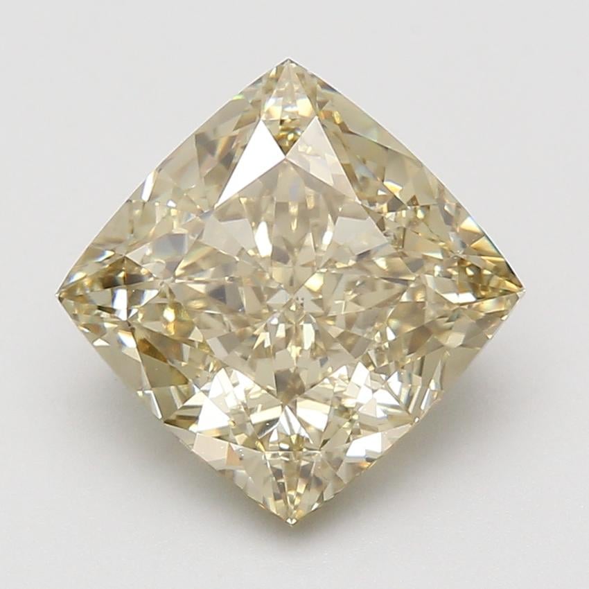 5.59 Ct. Fancy Grayish Yellow Cushion Lab Grown Diamond
