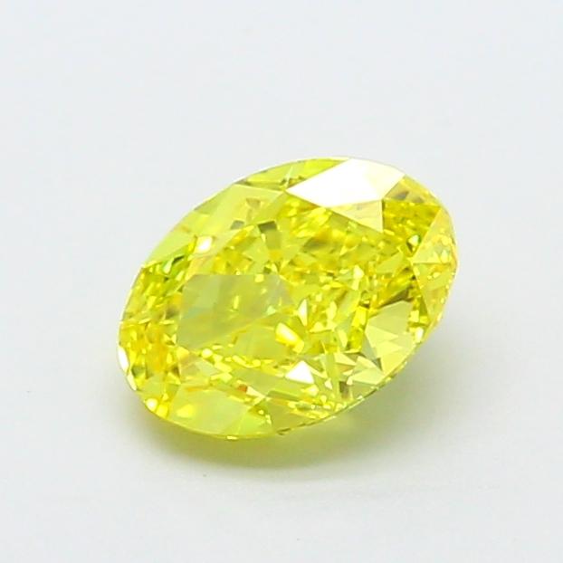 1.11 Ct. Fancy Vivid Yellow Oval Lab Grown Diamond