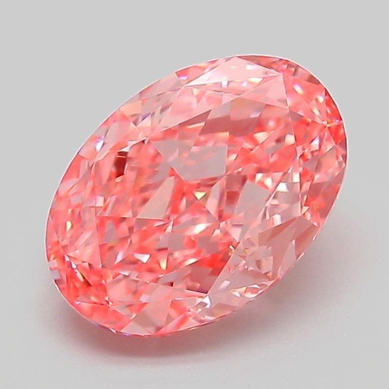 2.10 Ct. Fancy Vivid Pink Oval Lab Grown Diamond