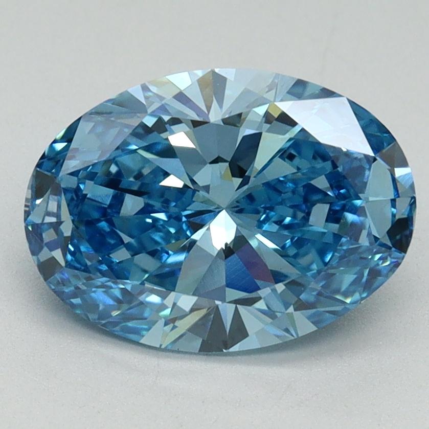 2.13 Ct. Fancy Vivid Blue Oval Lab Grown Diamond