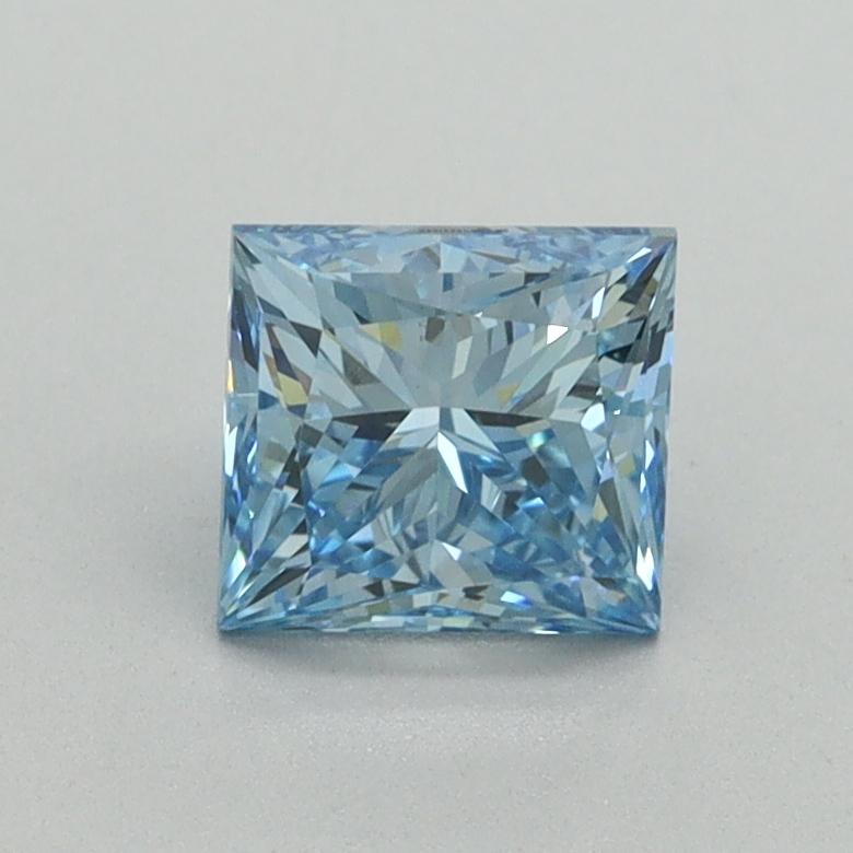 1.02 Ct. Fancy Vivid Blue Princess Lab Grown Diamond