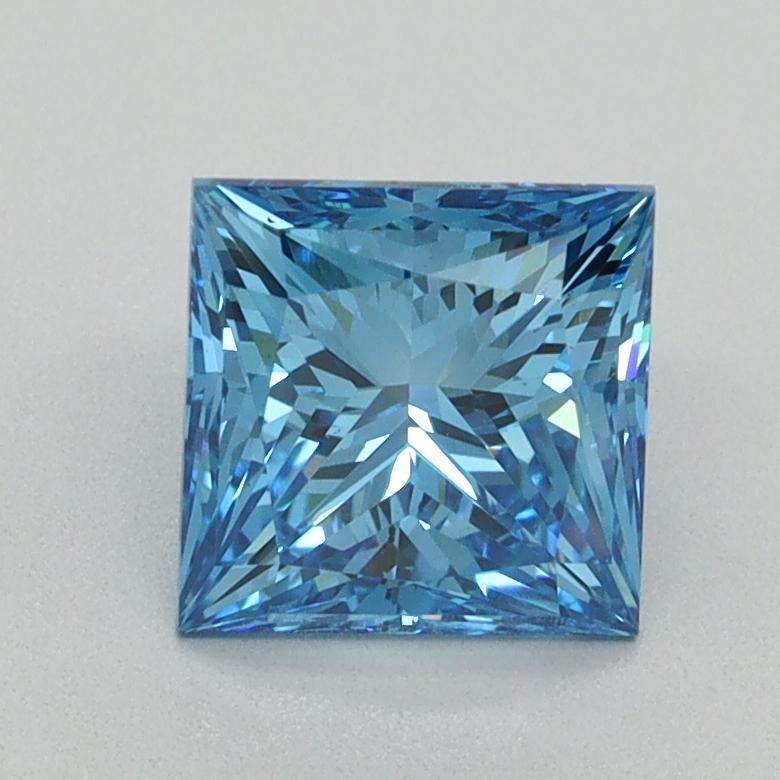 1.52 Ct. Fancy Vivid Blue Princess Lab Grown Diamond