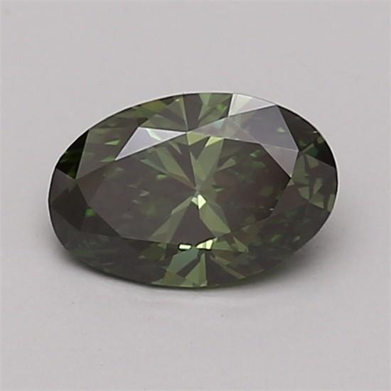 0.50 Ct. Fancy Vivid Green Oval Lab Grown Diamond