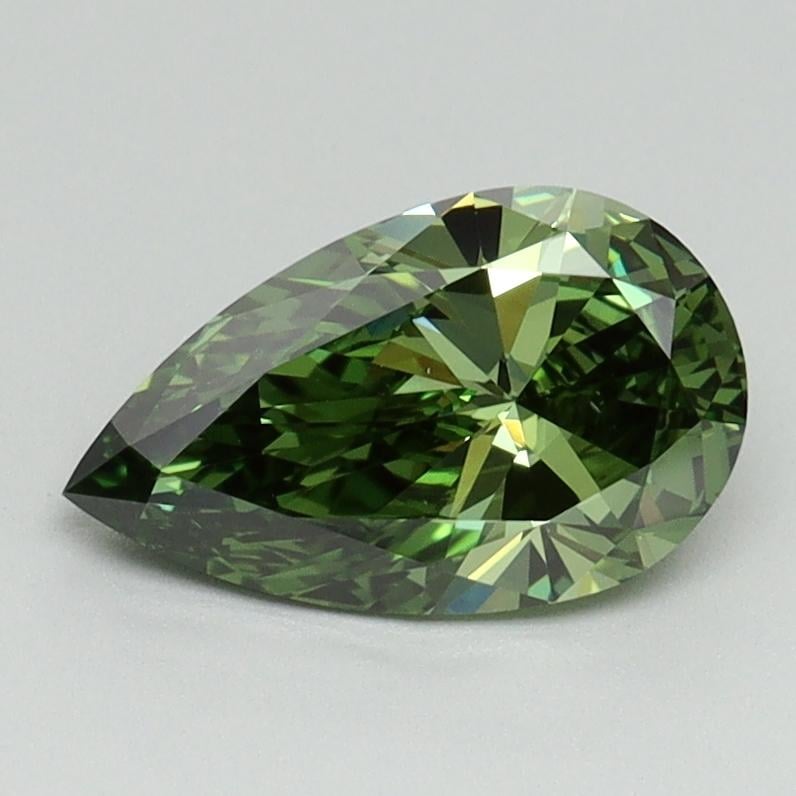 1.03 Ct. Fancy Vivid Green Pear Lab Grown Diamond