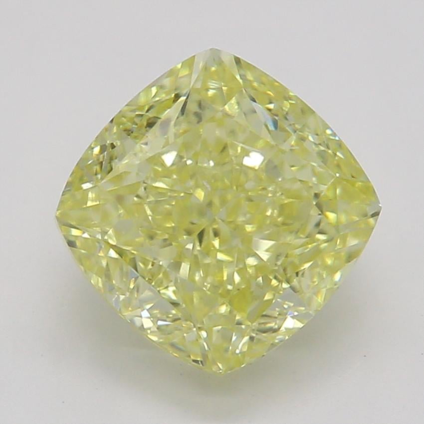 1.55 Ct. Fancy Intense Yellow Cushion Diamond