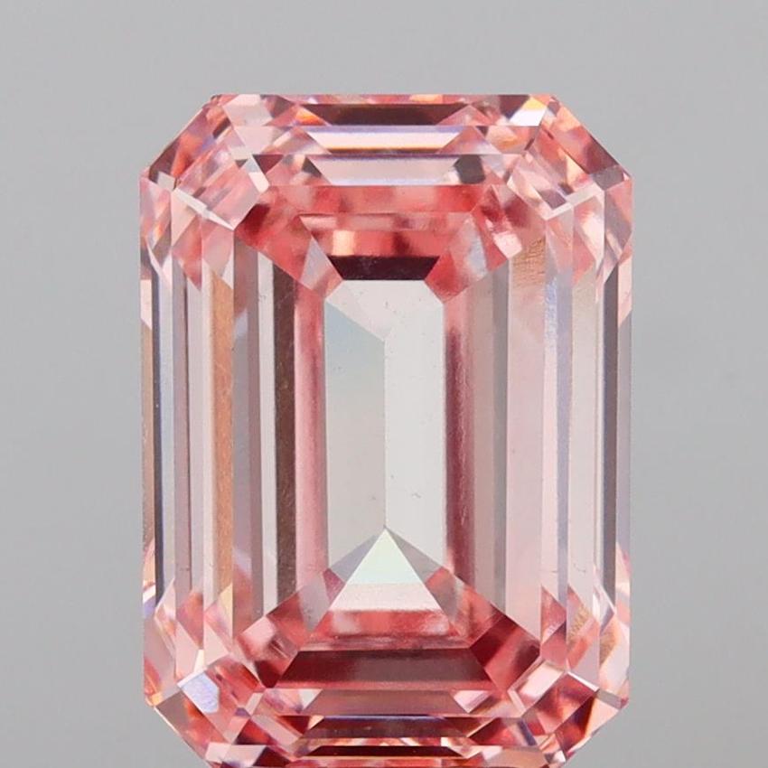 6.84 Ct. Fancy Intense  Pink Emerald Lab Grown Diamond