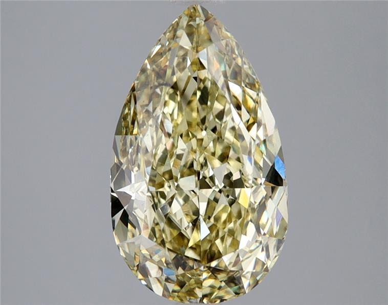 3.01 Ct. Fancy Intense Yellow Pear Lab Grown Diamond