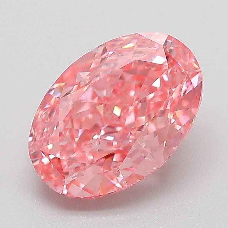 2.20 Ct. Fancy Vivid Pink Oval Lab Grown Diamond