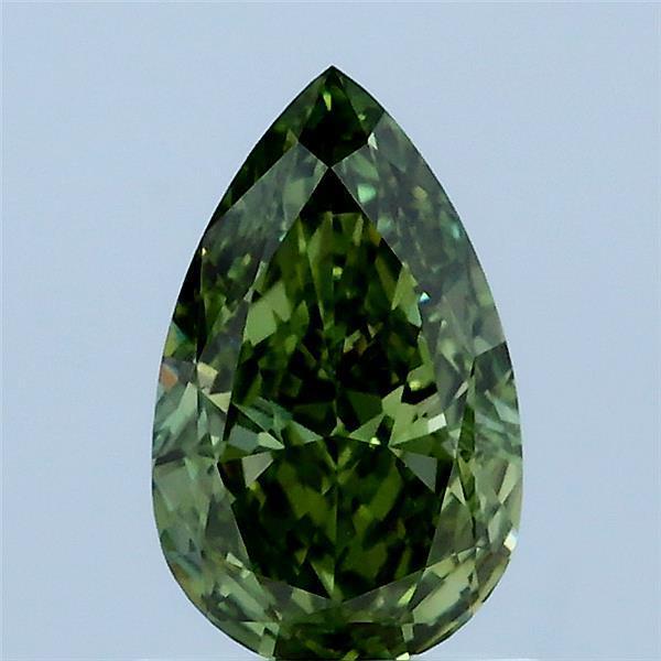 1.06 Ct. Fancy Vivid Green Pear Lab Grown Diamond