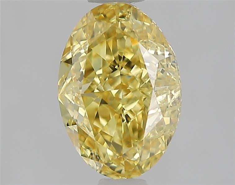 1.52 Ct. Fancy Intense Yellow Oval Lab Grown Diamond