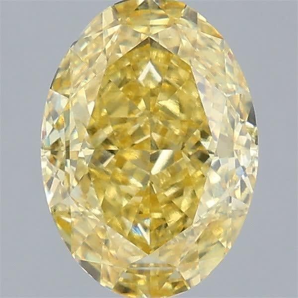 2.60 Ct. Fancy Intense Yellow Oval Lab Grown Diamond