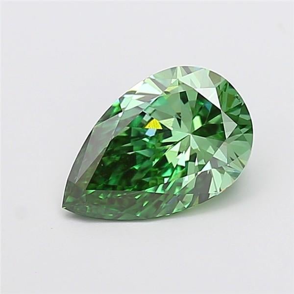 2.00 Ct. Fancy Vivid Green Pear Lab Grown Diamond