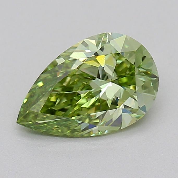 0.81 Ct. Fancy Vivid Green Pear Lab Grown Diamond