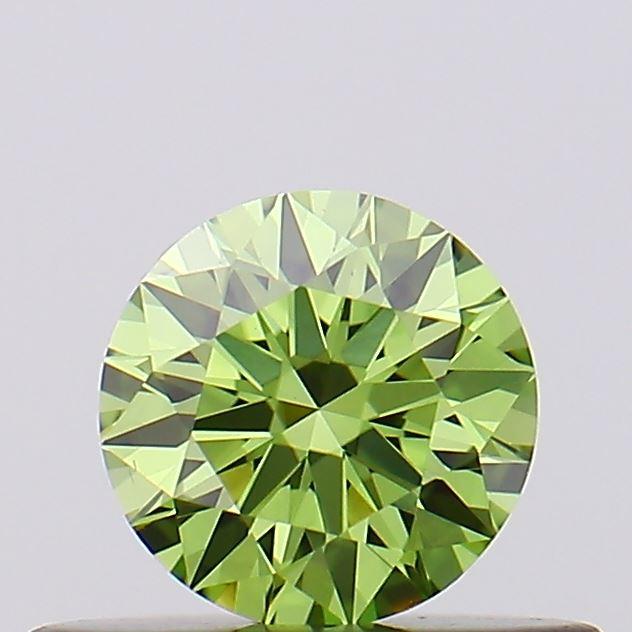 0.34 Ct. Fancy Vivid Green Round Lab Grown Diamond