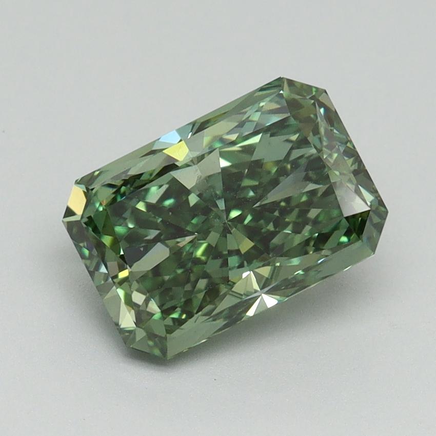 2.17 Ct. Fancy Vivid Green Radiant Lab Grown Diamond