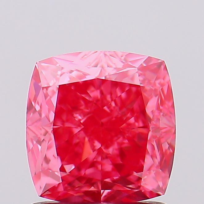 1.44 Ct. Fancy Vivid Pink Cushion Lab Grown Diamond