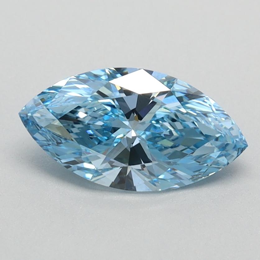 0.80 Ct. Fancy Vivid Blue Marquise Lab Grown Diamond