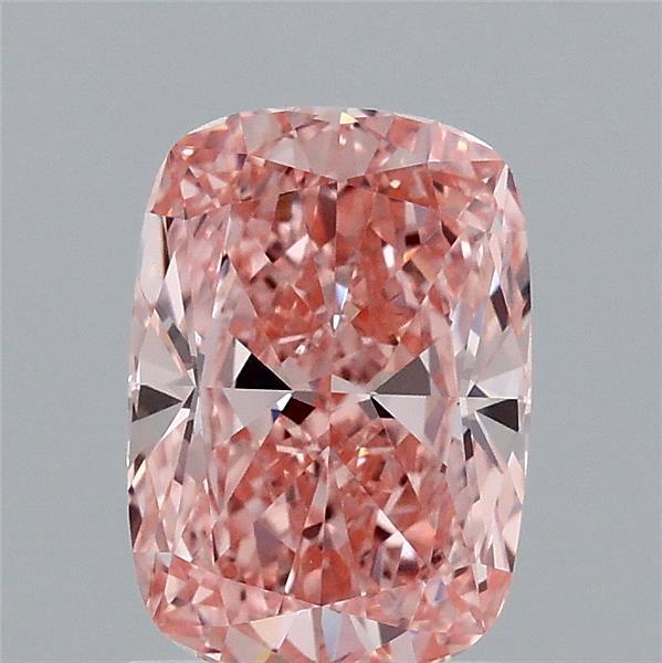 1.43 Ct. Fancy Vivid Pink Cushion Lab Grown Diamond