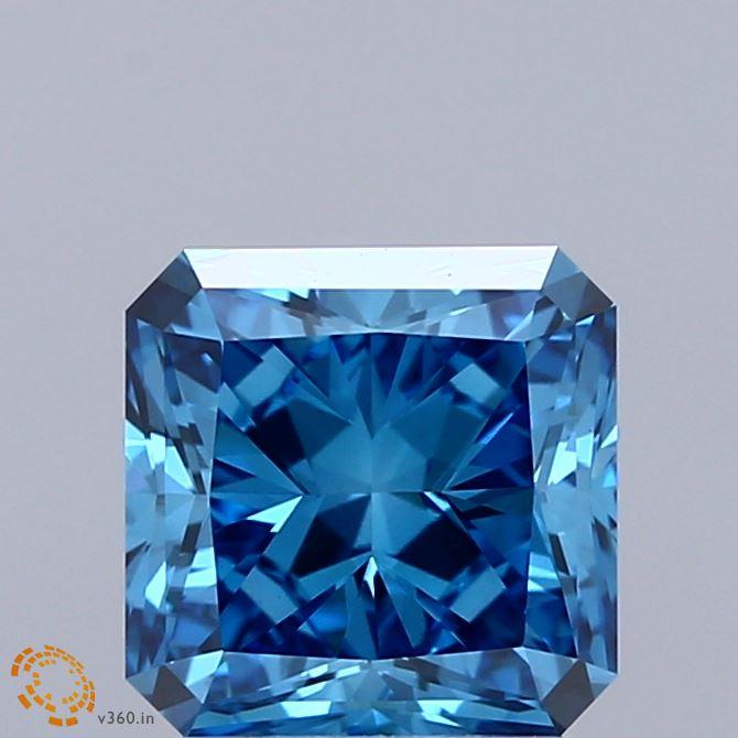 2.02 Ct. Fancy Vivid Blue Radiant Lab Grown Diamond