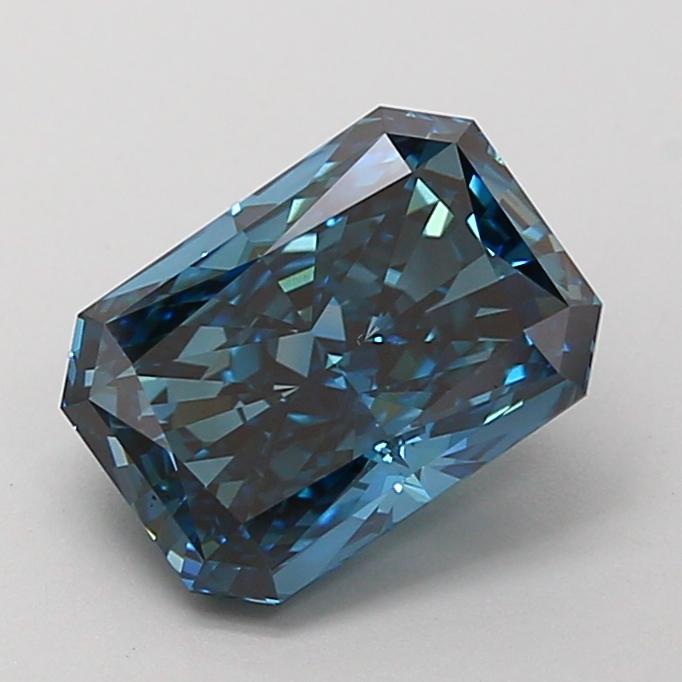 2.19 Ct. Fancy Vivid Blue Radiant Lab Grown Diamond