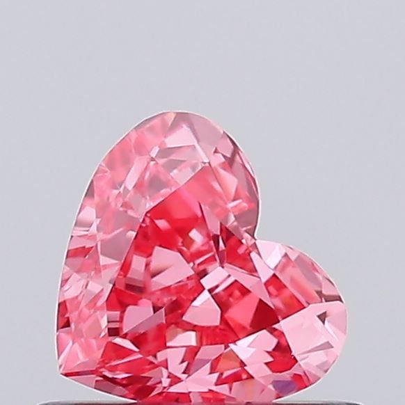 0.41 Ct. Fancy Vivid Pink Heart Lab Grown Diamond