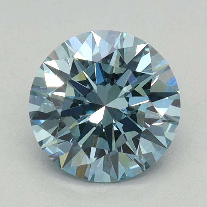 0.80 Ct. Fancy Vivid Blue Round Lab Grown Diamond