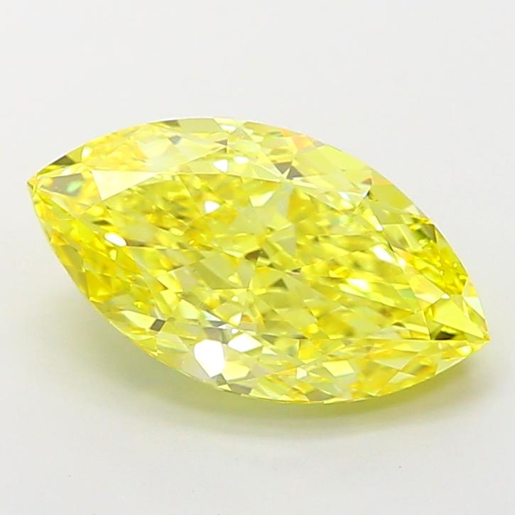 3.00 Ct. Fancy Vivid Yellow Marquise Lab Grown Diamond