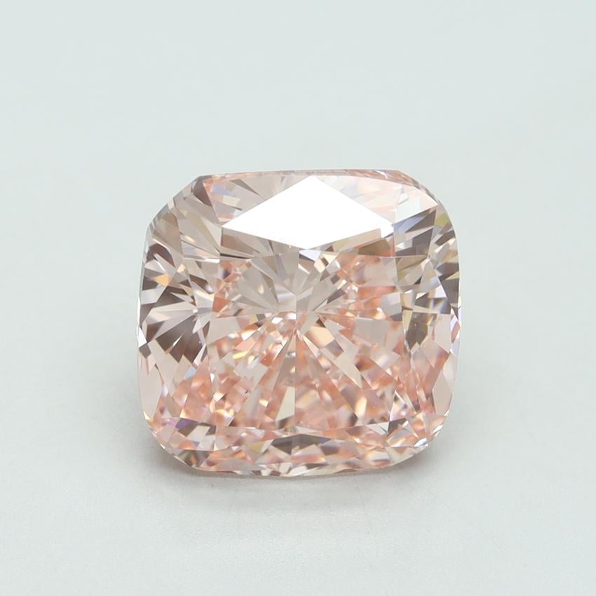 5.06 Ct. Fancy Intense Pink Cushion Lab Grown Diamond