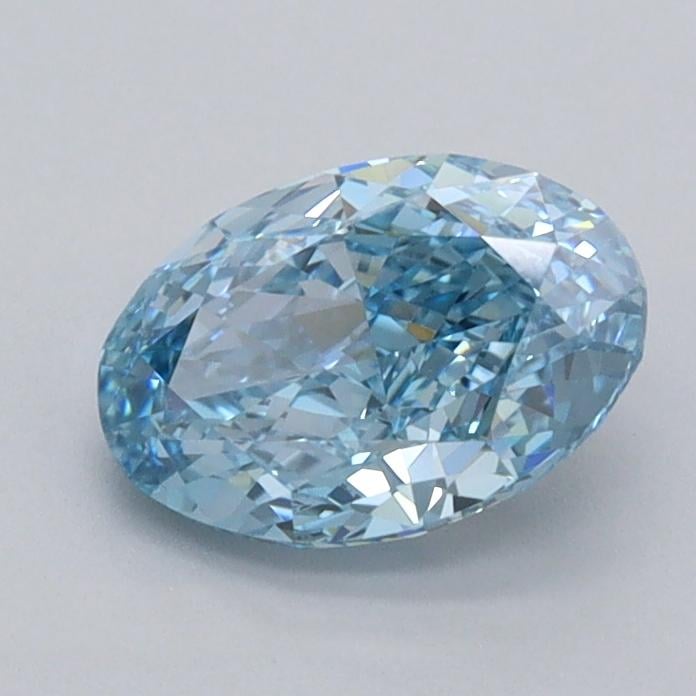 1.02 Ct. Fancy Vivid  Blue Oval Lab Grown Diamond